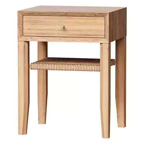 Bedside table made of solid oak Dawud