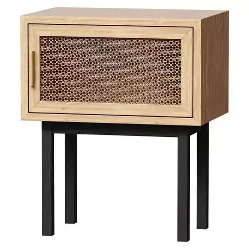 Cabinet with door made of wicker rattan WASKA