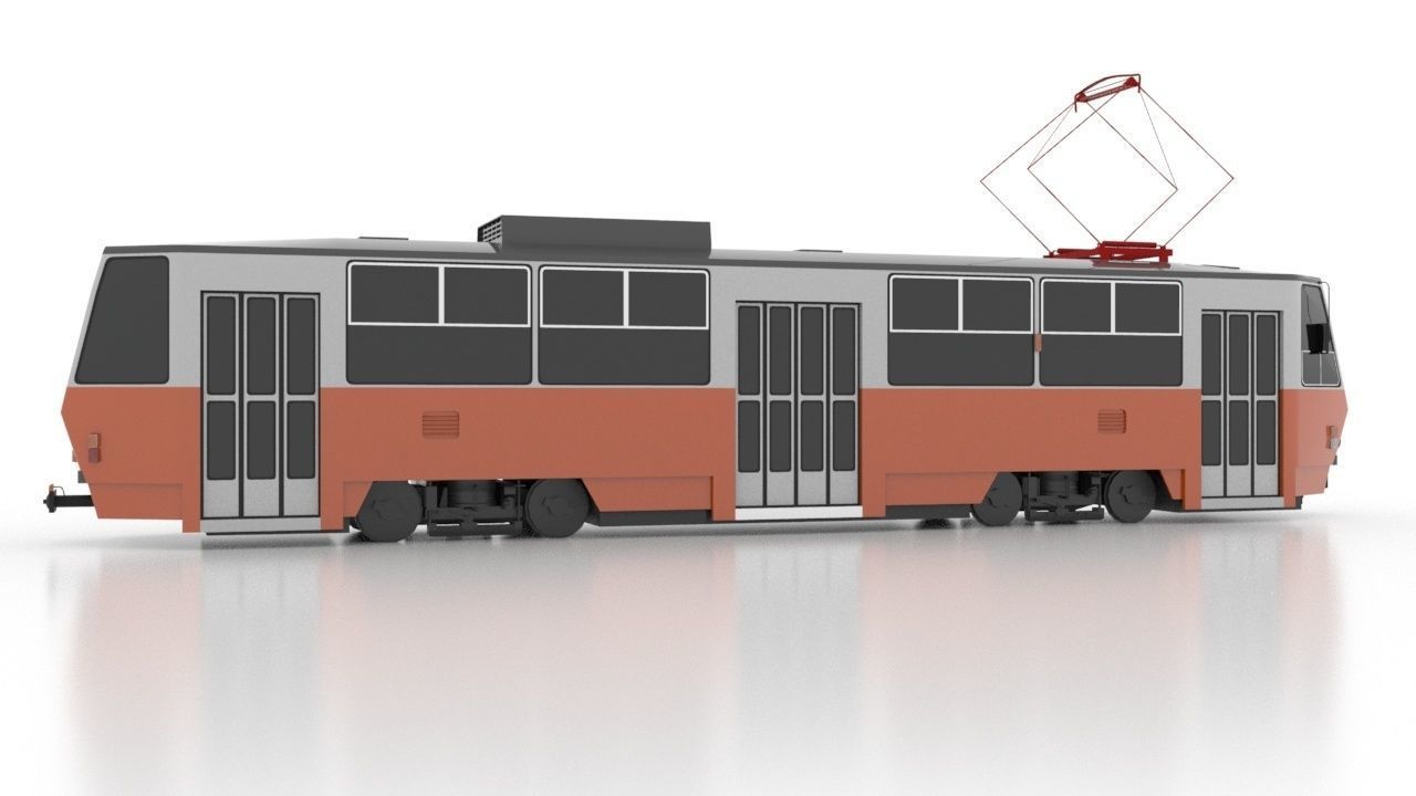 Tatra T6A2SF Low Low-poly 3D model_6