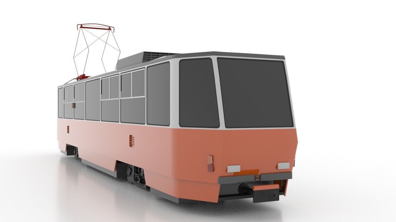 Tatra T6A2SF Low Low-poly 3D model_4