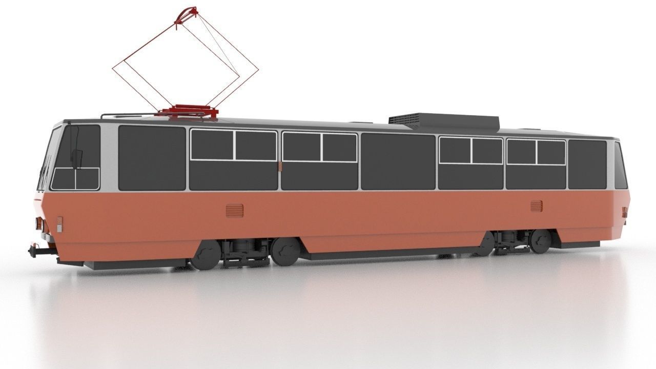 Tatra T6A2SF Low Low-poly 3D model_2
