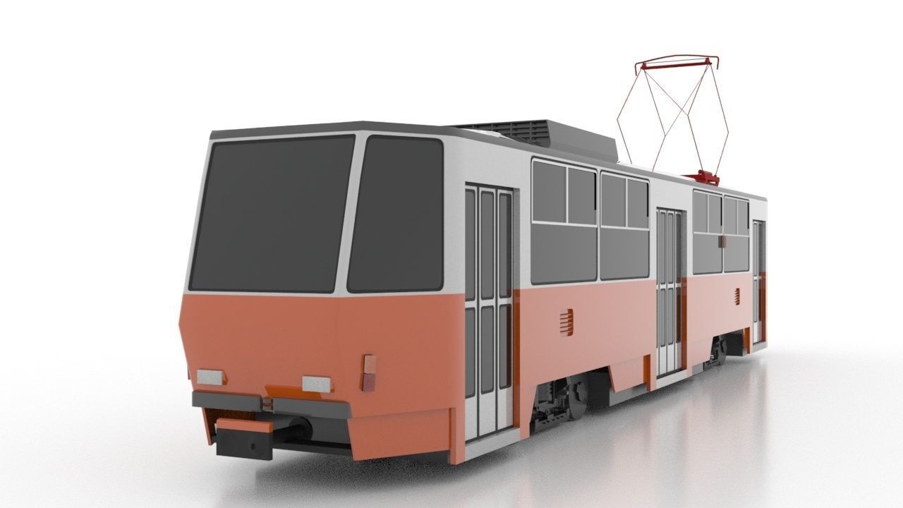 Tatra T6A2SF Low Low-poly 3D model_5