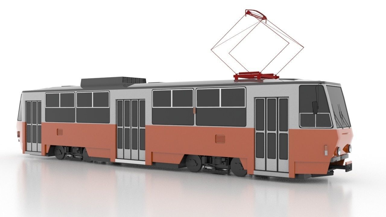 Tatra T6A2SF Low Low-poly 3D model_7
