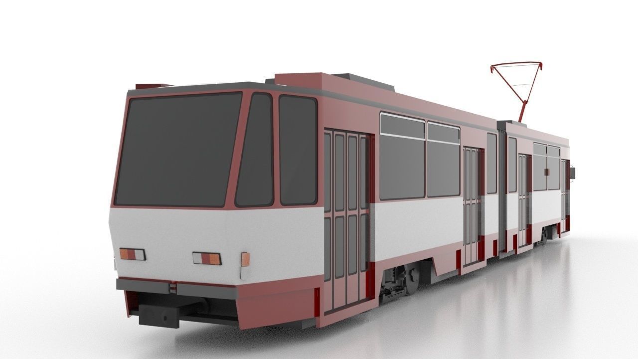 Tatra KT4DC Low Low-poly 3D model_5