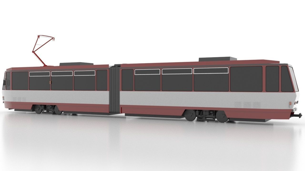 Tatra KT4DC Low Low-poly 3D model_3