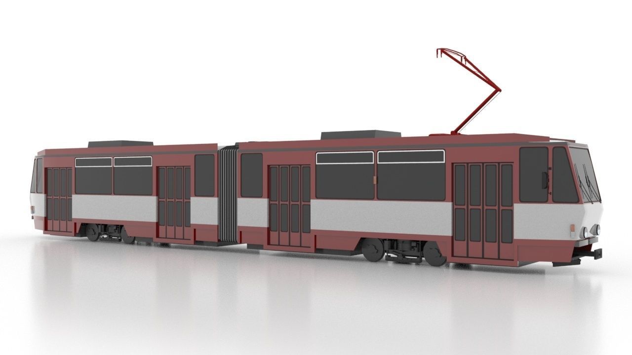Tatra KT4DC Low Low-poly 3D model_7