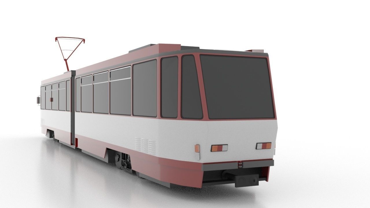 Tatra KT4DC Low Low-poly 3D model_4
