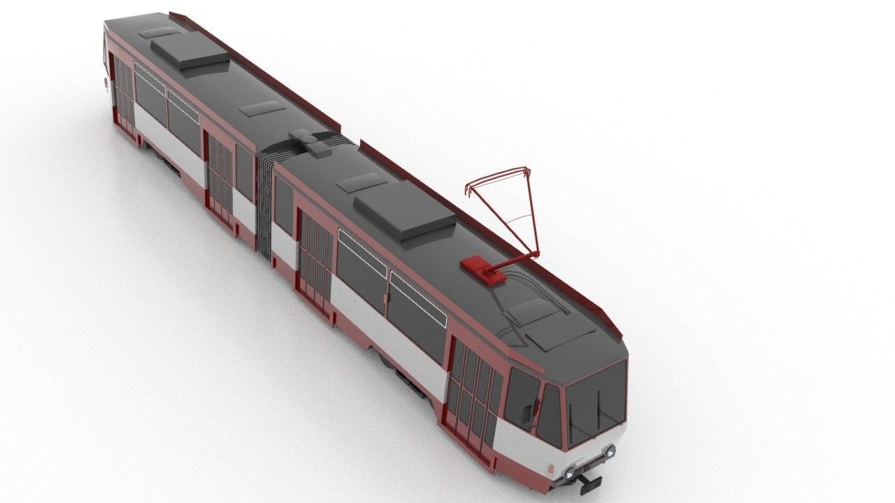 Tatra KT4DC Low Low-poly 3D model_8