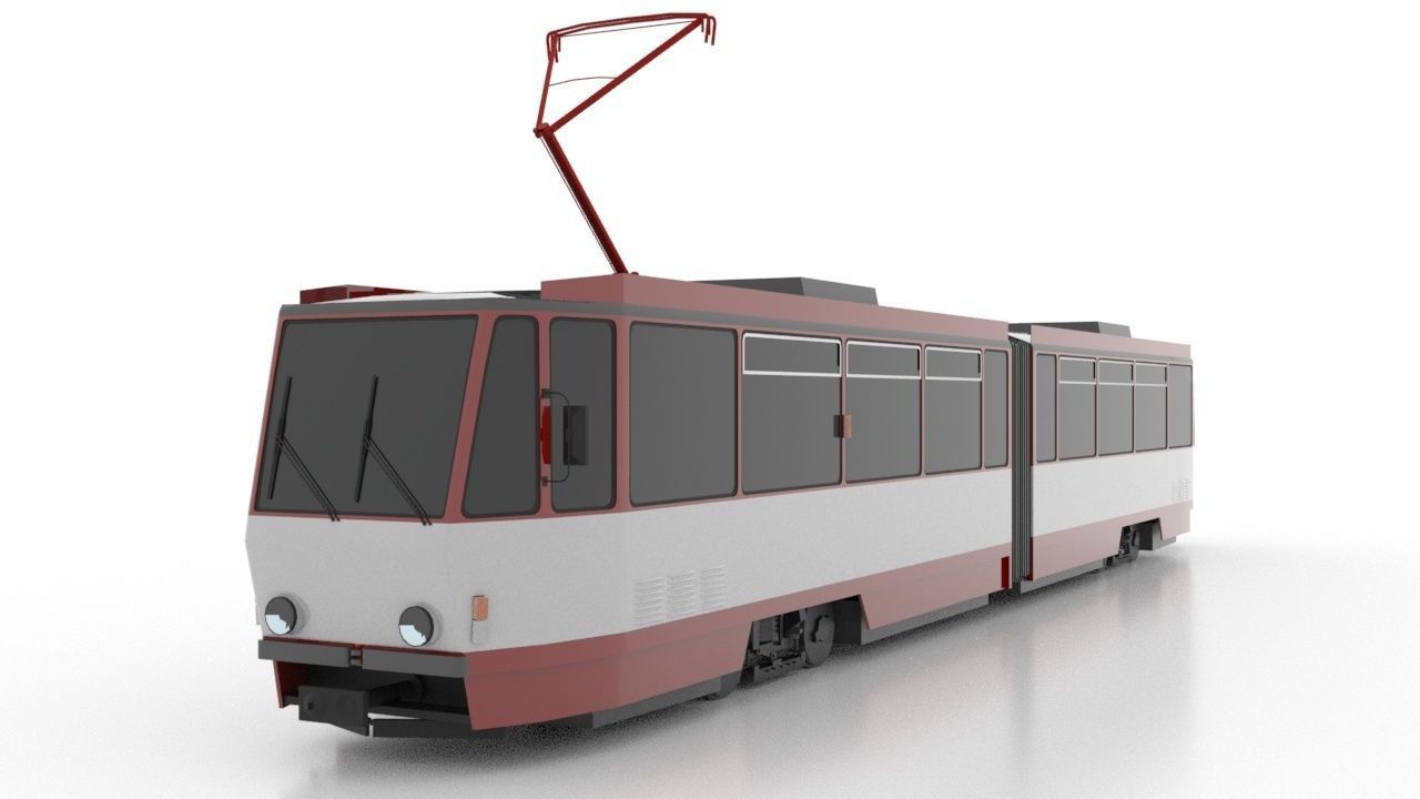 Tatra KT4DC Low Low-poly 3D model_1