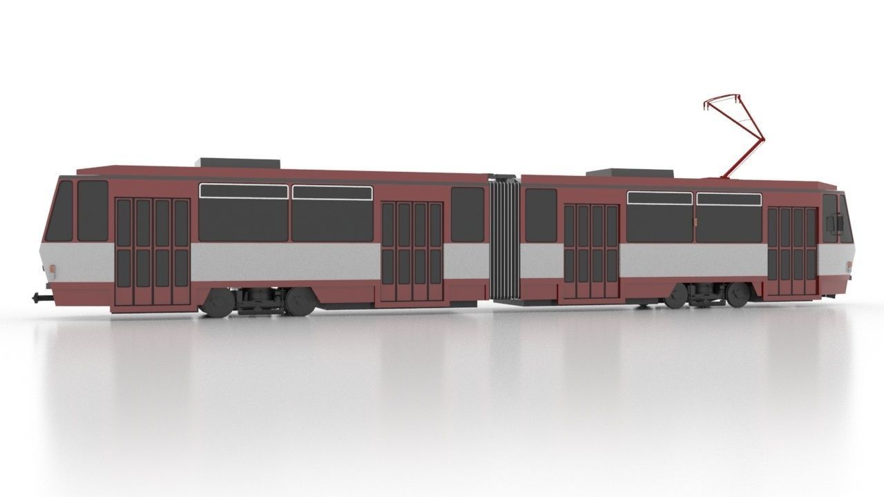 Tatra KT4DC Low Low-poly 3D model_6