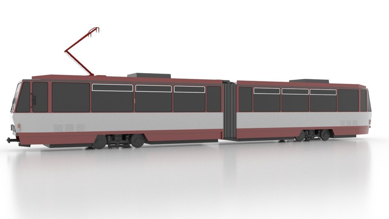 Tatra KT4DC Low Low-poly 3D model_2