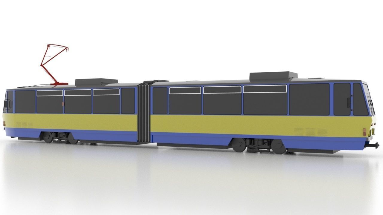 Tatra KT4DC-Z Low Low-poly 3D model_3
