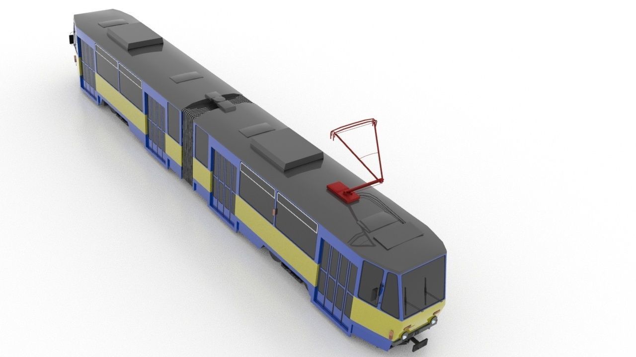 Tatra KT4DC-Z Low Low-poly 3D model_8