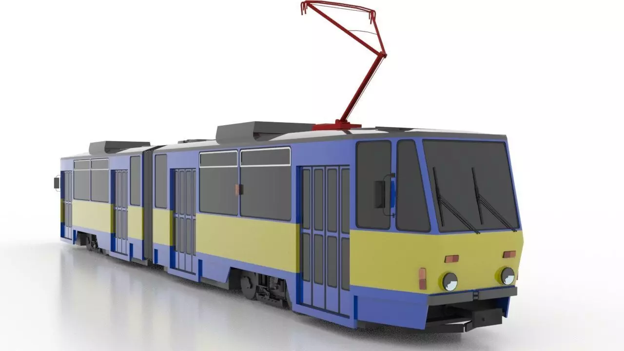 Tatra KT4DC-Z Low Low-poly 3D model_0