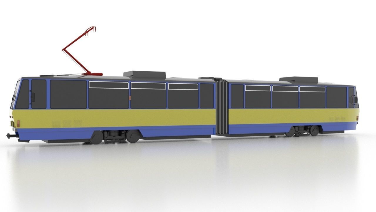 Tatra KT4DC-Z Low Low-poly 3D model_2