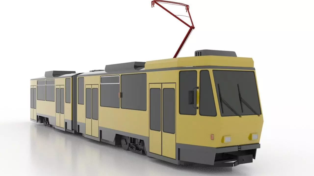 Tatra KT4DtM Low Low-poly 3D model