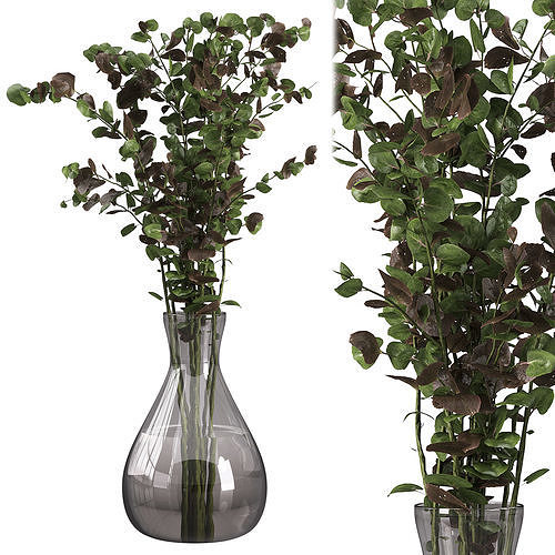 Decorative bouquet set 09 Low-poly 3D model