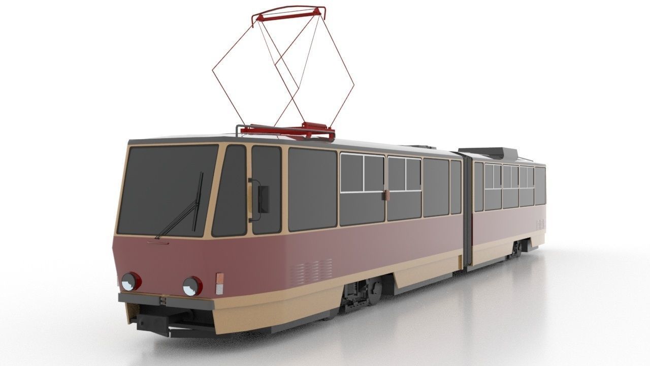 Tatra KT4SU Low Low-poly 3D model_1