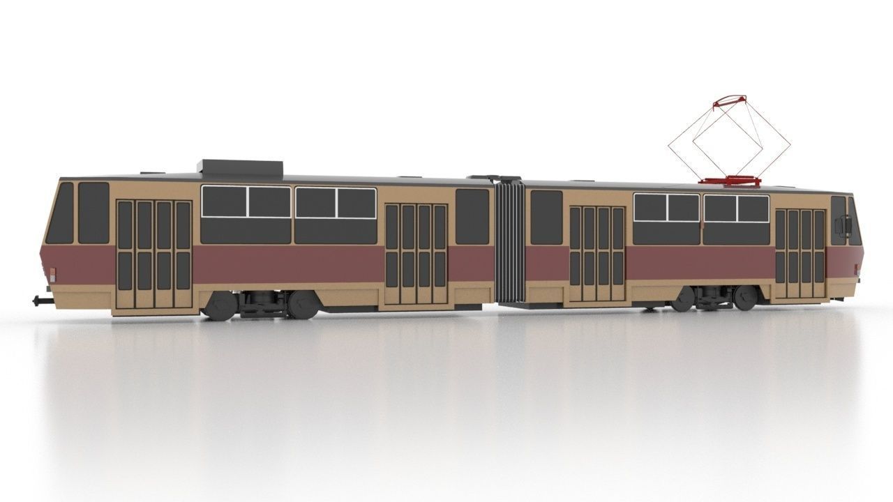 Tatra KT4SU Low Low-poly 3D model_6