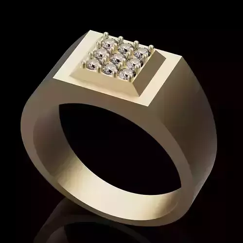 Man ring silver gold jewelry printable 3D model