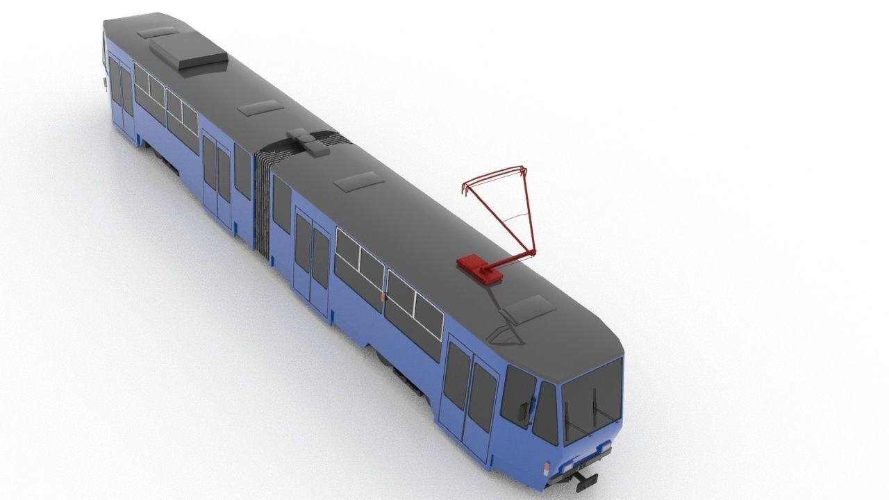 Tatra KT4YU Low Low-poly 3D model_8