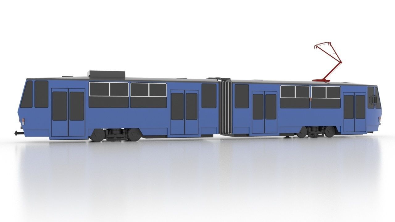 Tatra KT4YU Low Low-poly 3D model_6