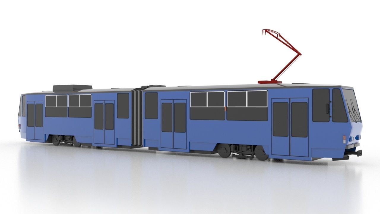 Tatra KT4YU Low Low-poly 3D model_7