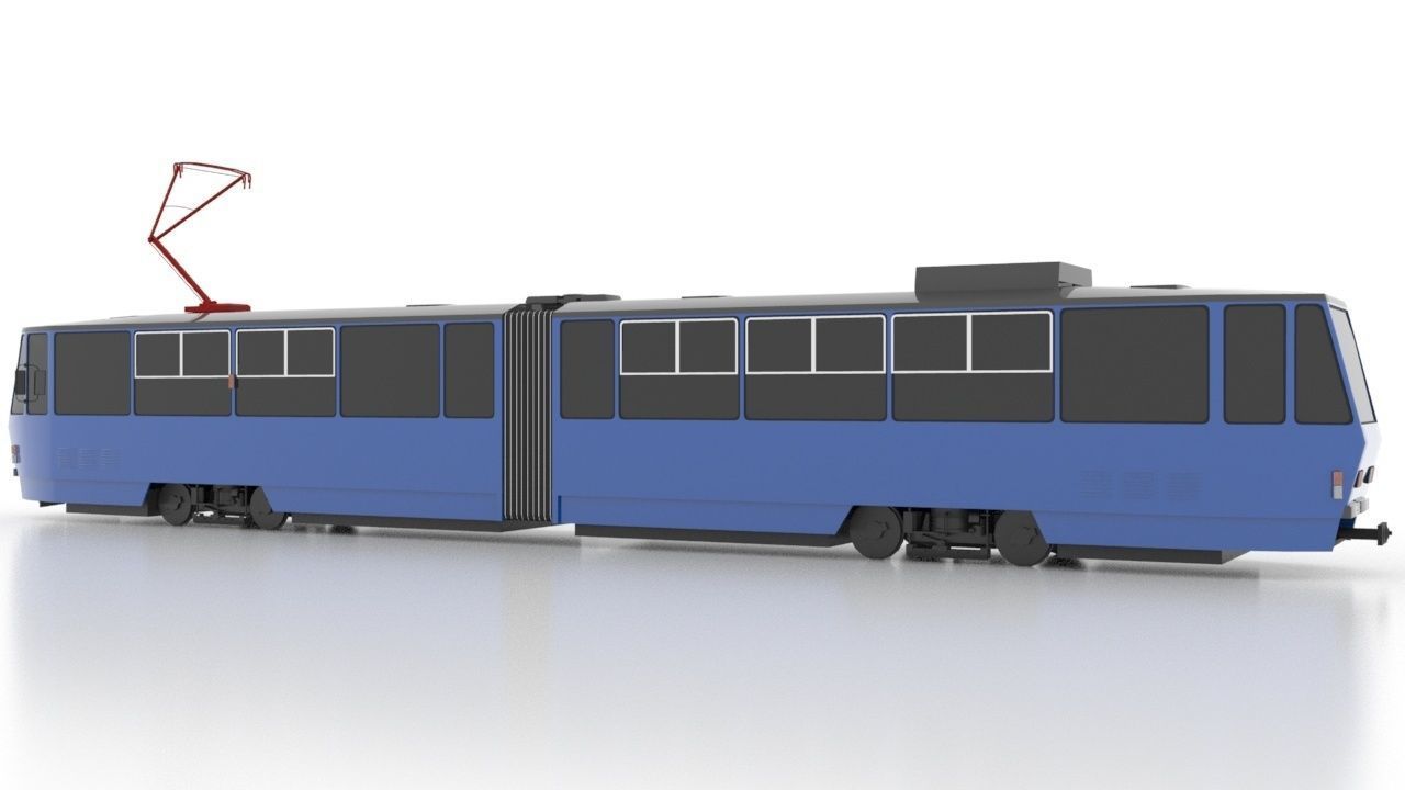 Tatra KT4YU Low Low-poly 3D model_3