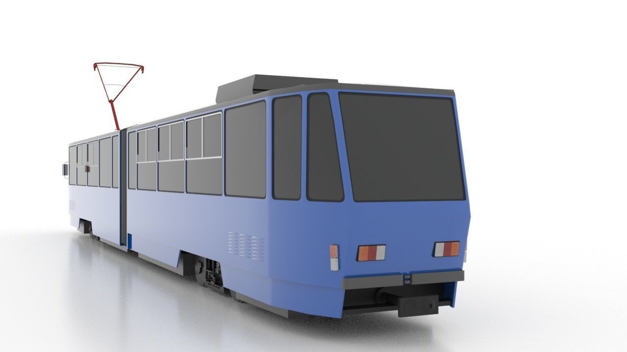 Tatra KT4YU Low Low-poly 3D model_4