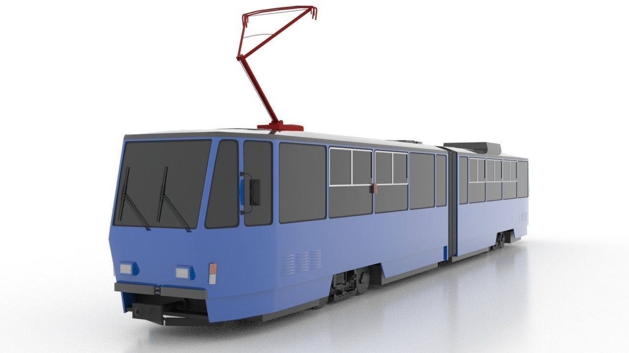Tatra KT4YU Low Low-poly 3D model_1