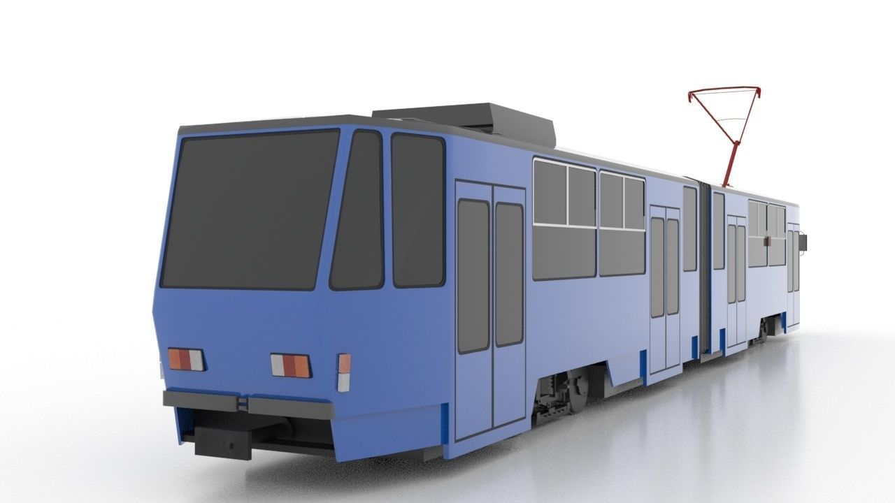 Tatra KT4YU Low Low-poly 3D model_5
