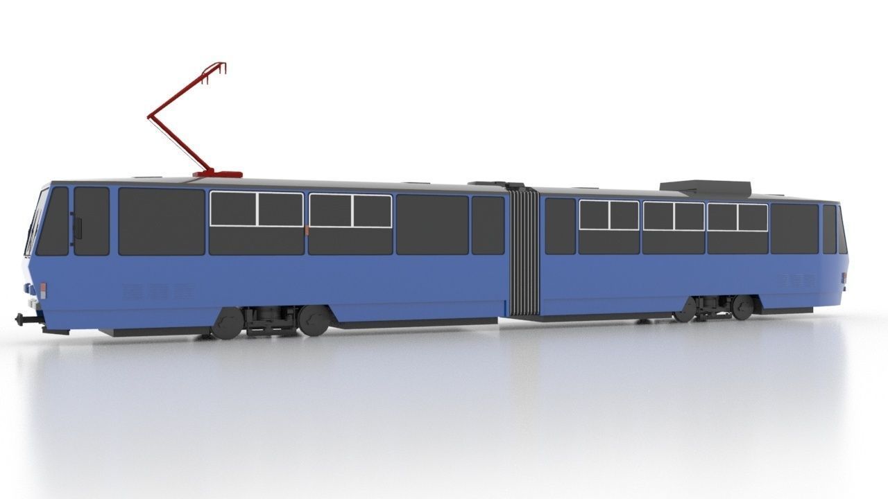 Tatra KT4YU Low Low-poly 3D model_2
