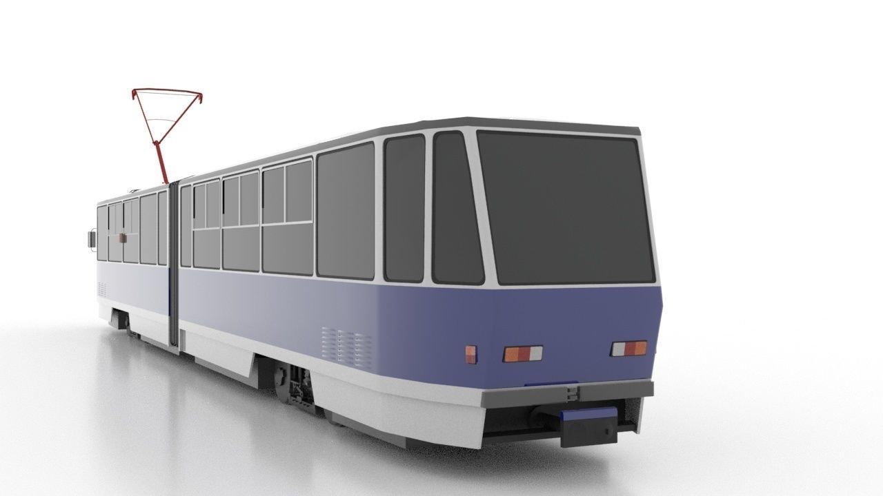 Tatra KT4YU-M Low Low-poly 3D model_4
