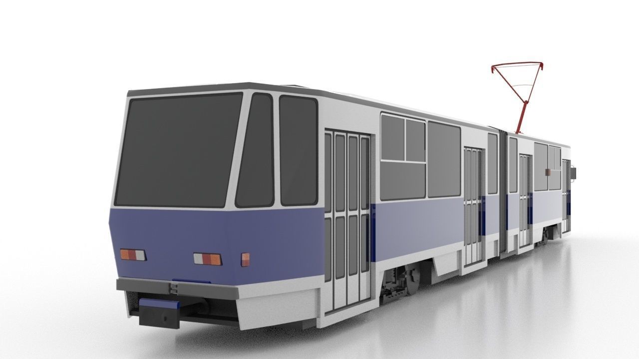 Tatra KT4YU-M Low Low-poly 3D model_5