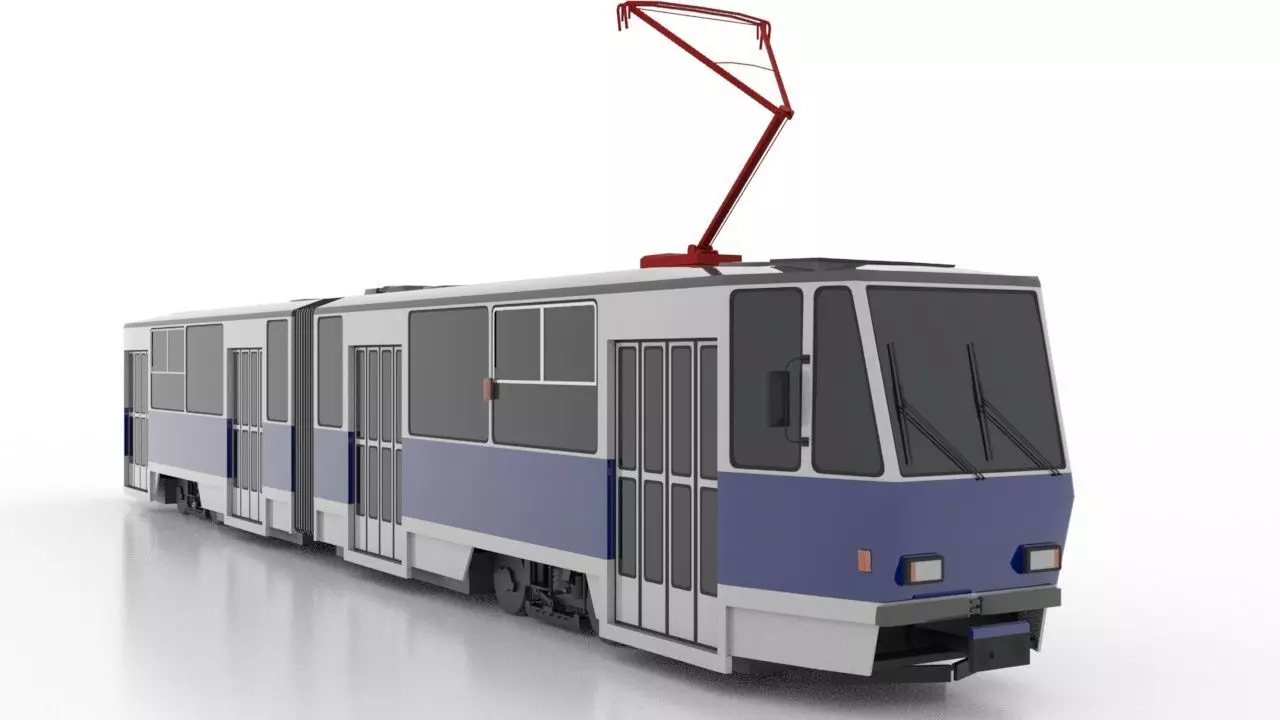 Tatra KT4YU-M Low Low-poly 3D model_0