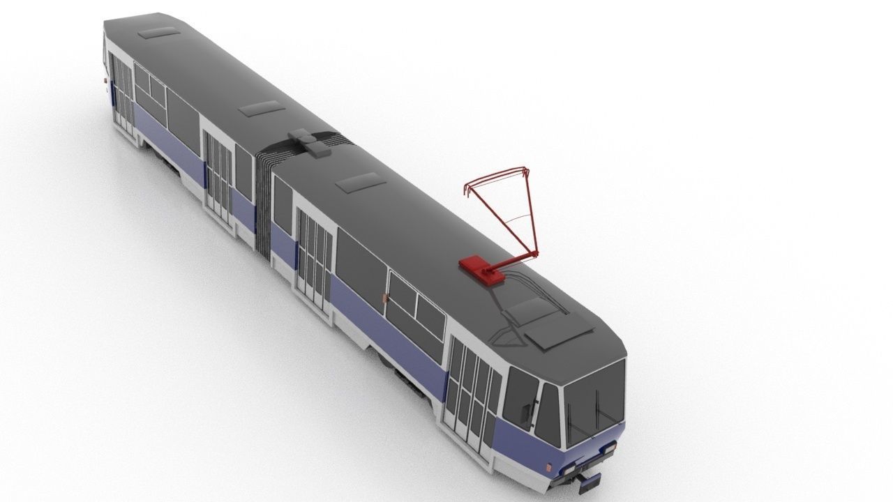Tatra KT4YU-M Low Low-poly 3D model_8