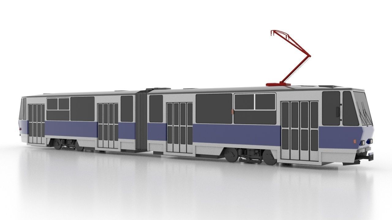 Tatra KT4YU-M Low Low-poly 3D model_7