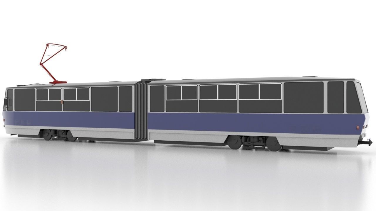 Tatra KT4YU-M Low Low-poly 3D model_3