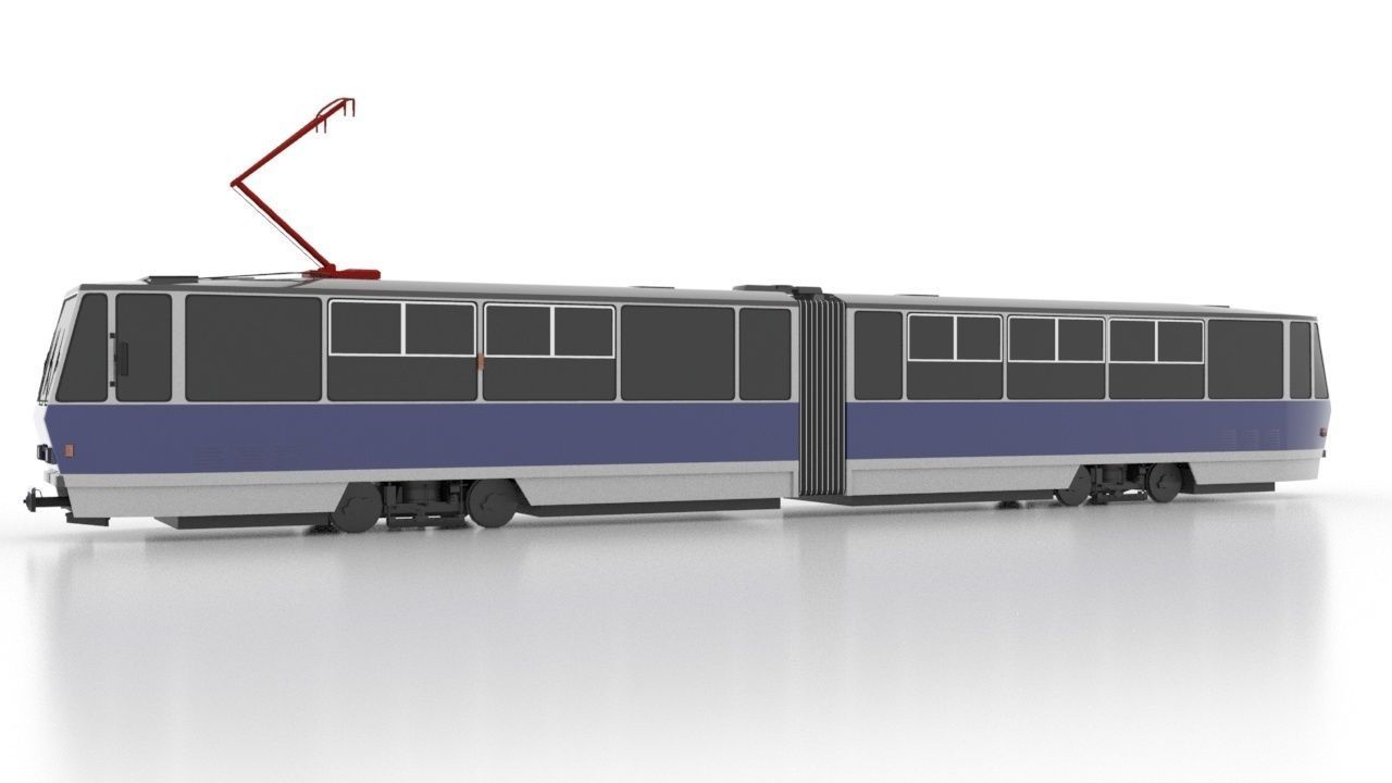 Tatra KT4YU-M Low Low-poly 3D model_2