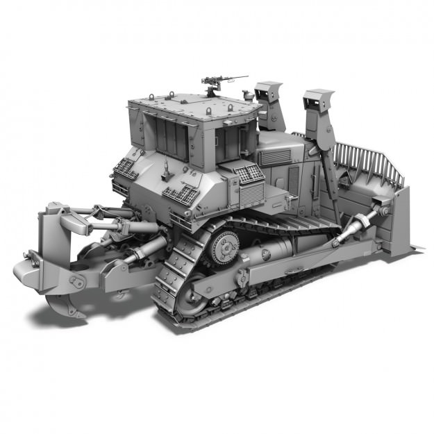 Armored D9R Bulldozer Doobi 3D model_12