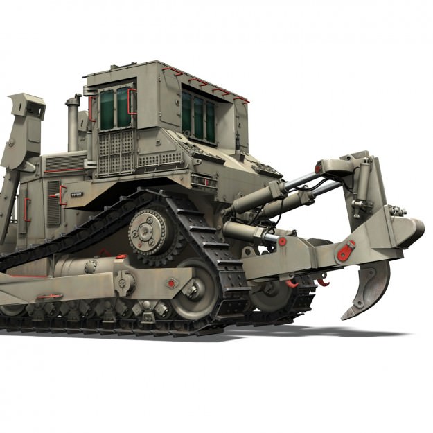Armored D9R Bulldozer Doobi 3D model_9