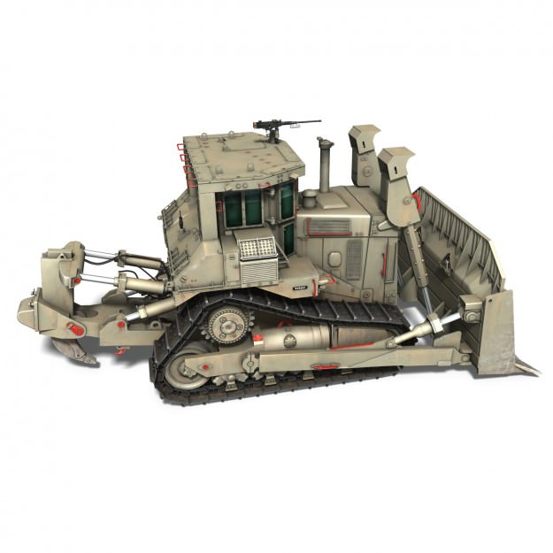 Armored D9R Bulldozer Doobi 3D model_6
