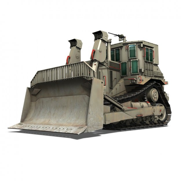 Armored D9R Bulldozer Doobi 3D model_2