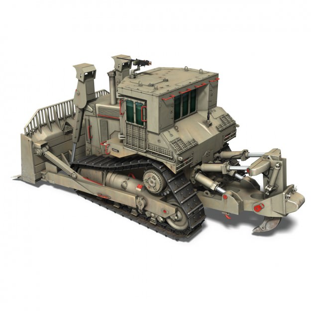 Armored D9R Bulldozer Doobi 3D model_1
