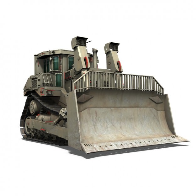 Armored D9R Bulldozer Doobi 3D model_8