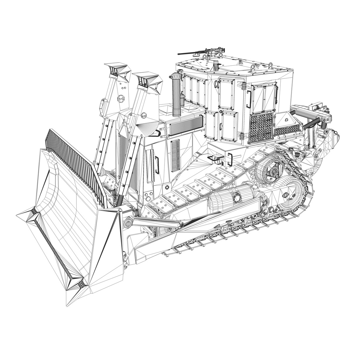 Armored D9R Bulldozer Doobi 3D model_15