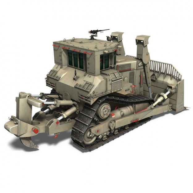Armored D9R Bulldozer Doobi 3D model_5