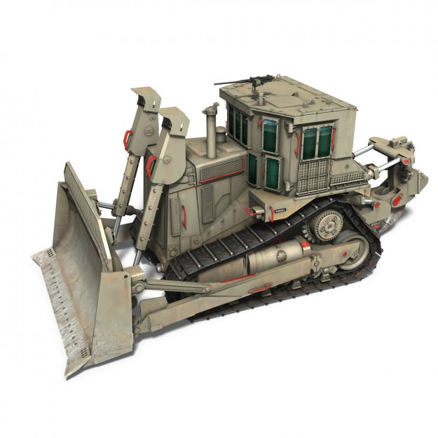 Armored D9R Bulldozer Doobi 3D model_3