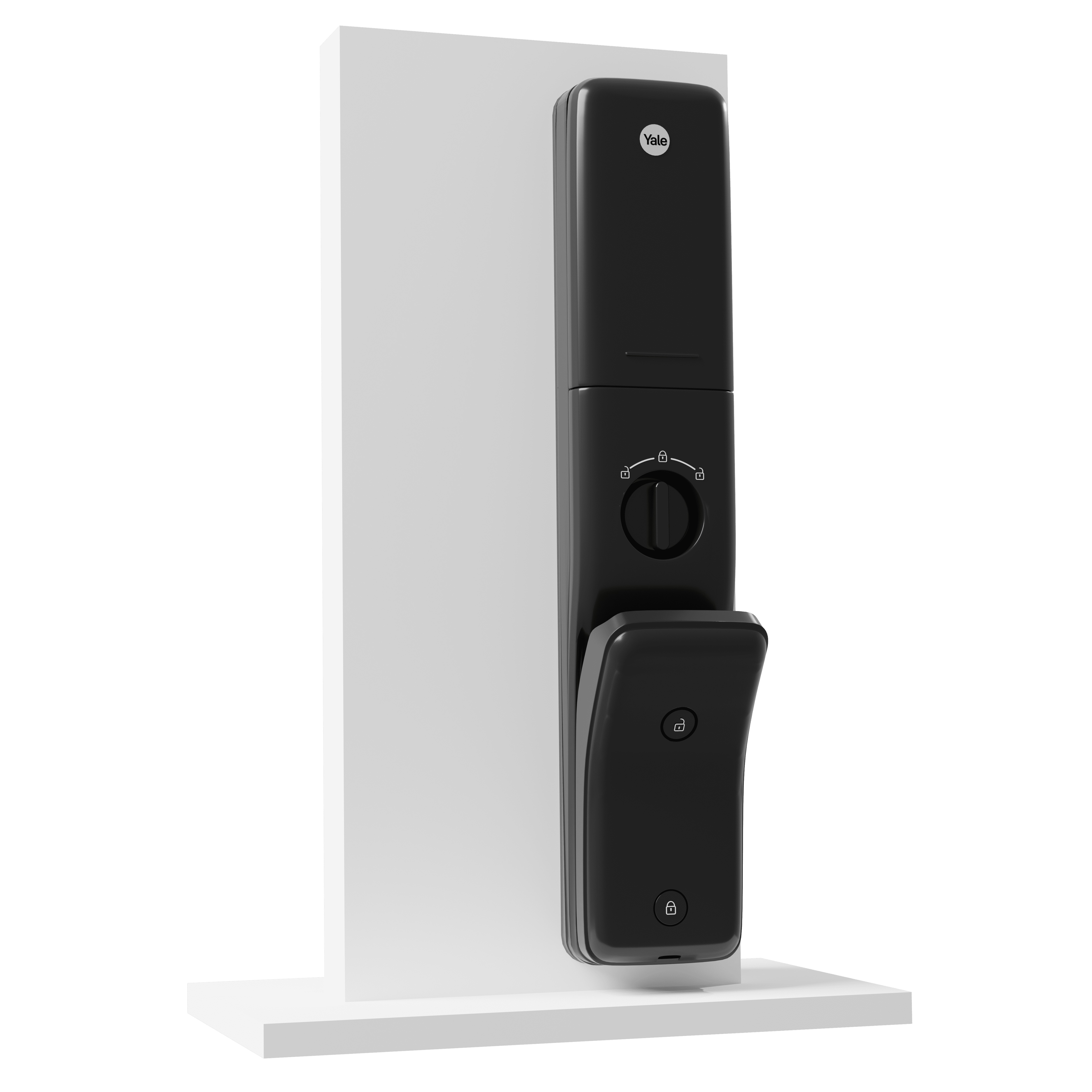 Digital Door Lock model Code Kyra Pro Gold And Bas Smart Lock Low-poly 3D model_4