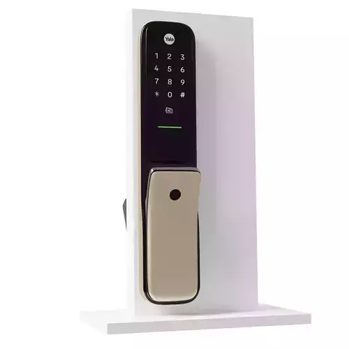Digital Door Lock model Code Kyra Pro Gold And Bas Smart Lock Low-poly 3D model